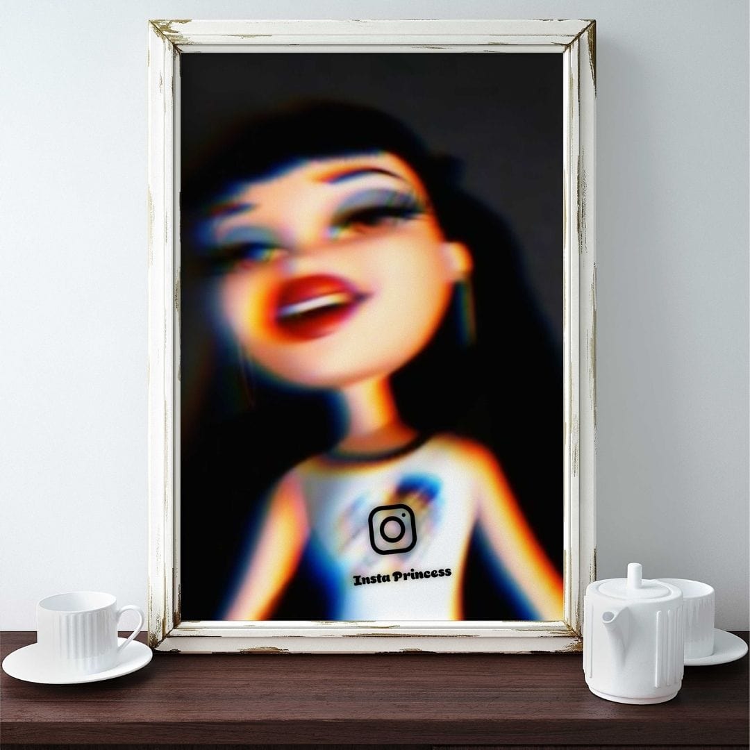 -Insta Princess - Wall Art Print-Famous Rebel