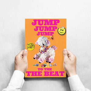 -Jump To The Beat Sheep - Wall Art Print-Famous Rebel