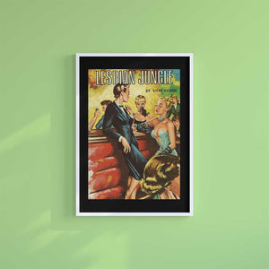 Medium (A3) 11.75" x 16.5" inc Mount-Black-Jungle Women - Wall Art Print-Famous Rebel