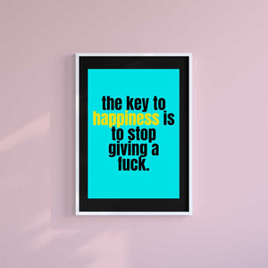 -Key To Happiness- Wall Art Print-Famous Rebel