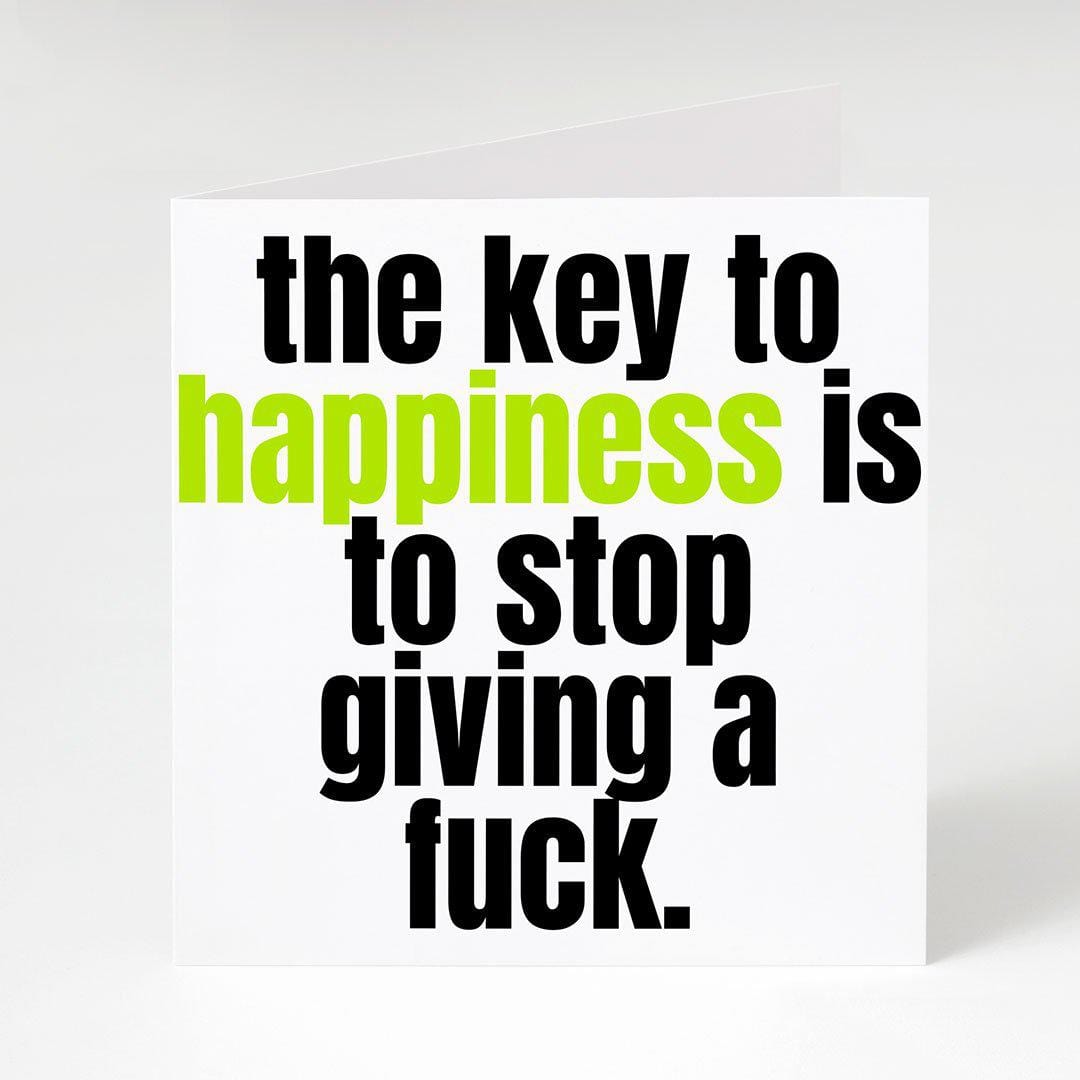 Key to Happiness-Notecard Famous Rebel