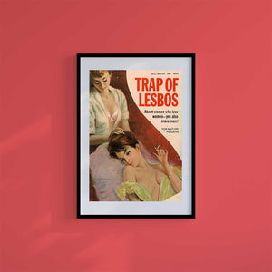 Large (A2) 16.5" x 23.4" inc Mount-White-Lesbos Trap - Wall Art Print-Famous Rebel