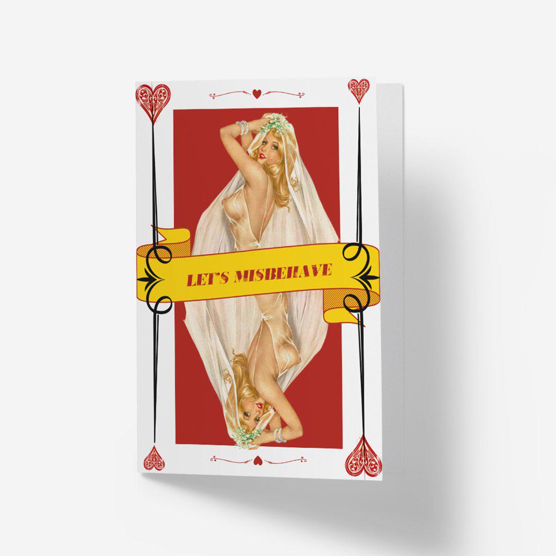 Lets Misbehave- Greetings Card Famous Rebel
