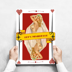 -Lets Misbehave - Wall Art Print-Famous Rebel