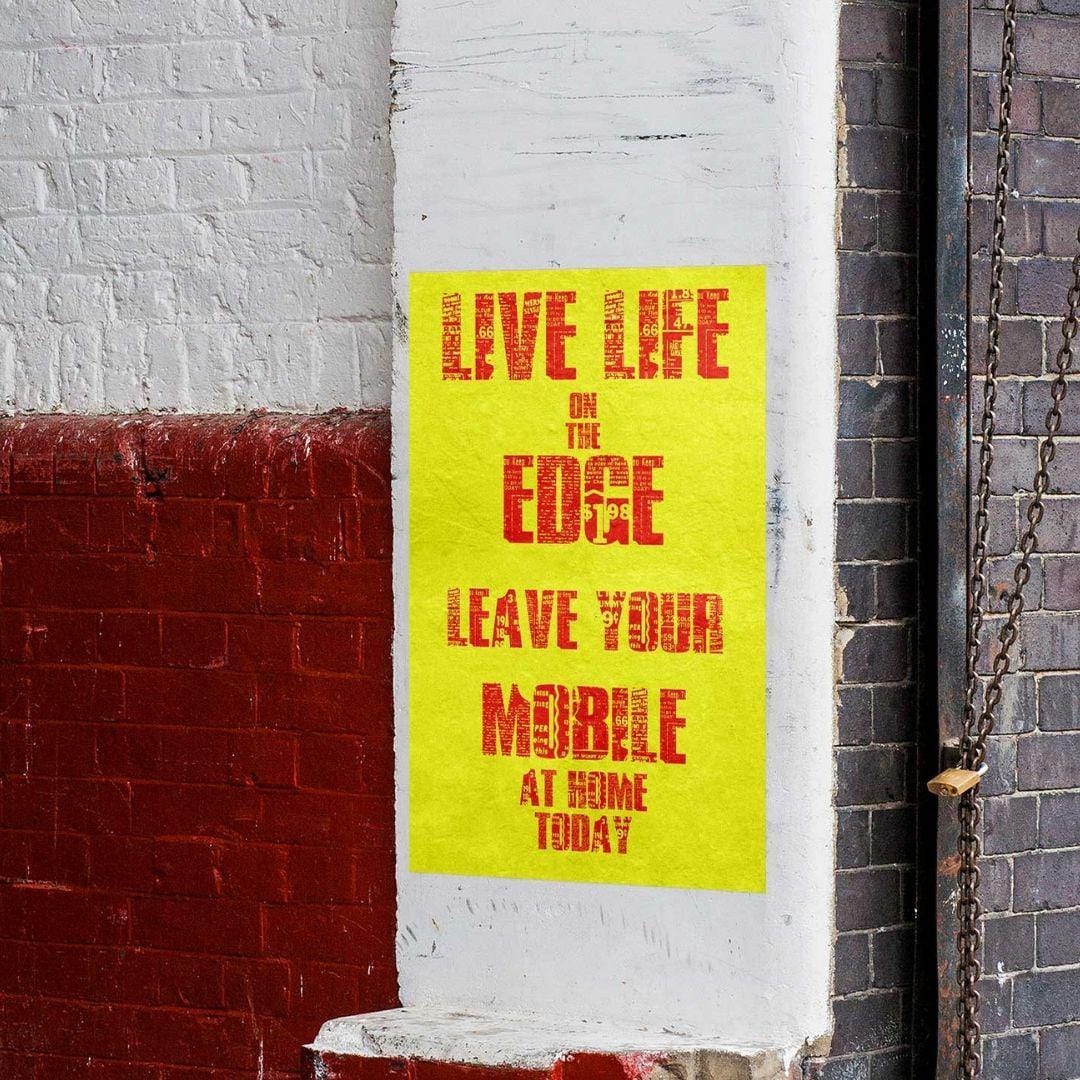 -Life On The Edge - Wall Art Print-Famous Rebel