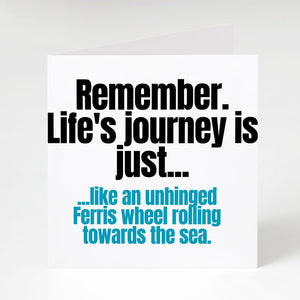 Lifes Journey-Notecard Famous Rebel