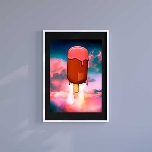 Large (A2) 16.5" x 23.4" inc Mount-Black-Lift Off Lolly - Wall Art Print-Famous Rebel