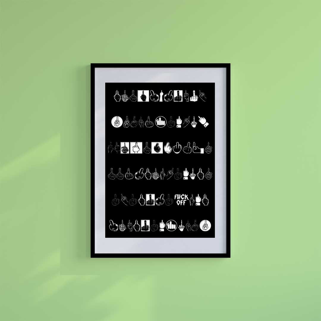 -Middle Fingers- Wall Art Print-Famous Rebel