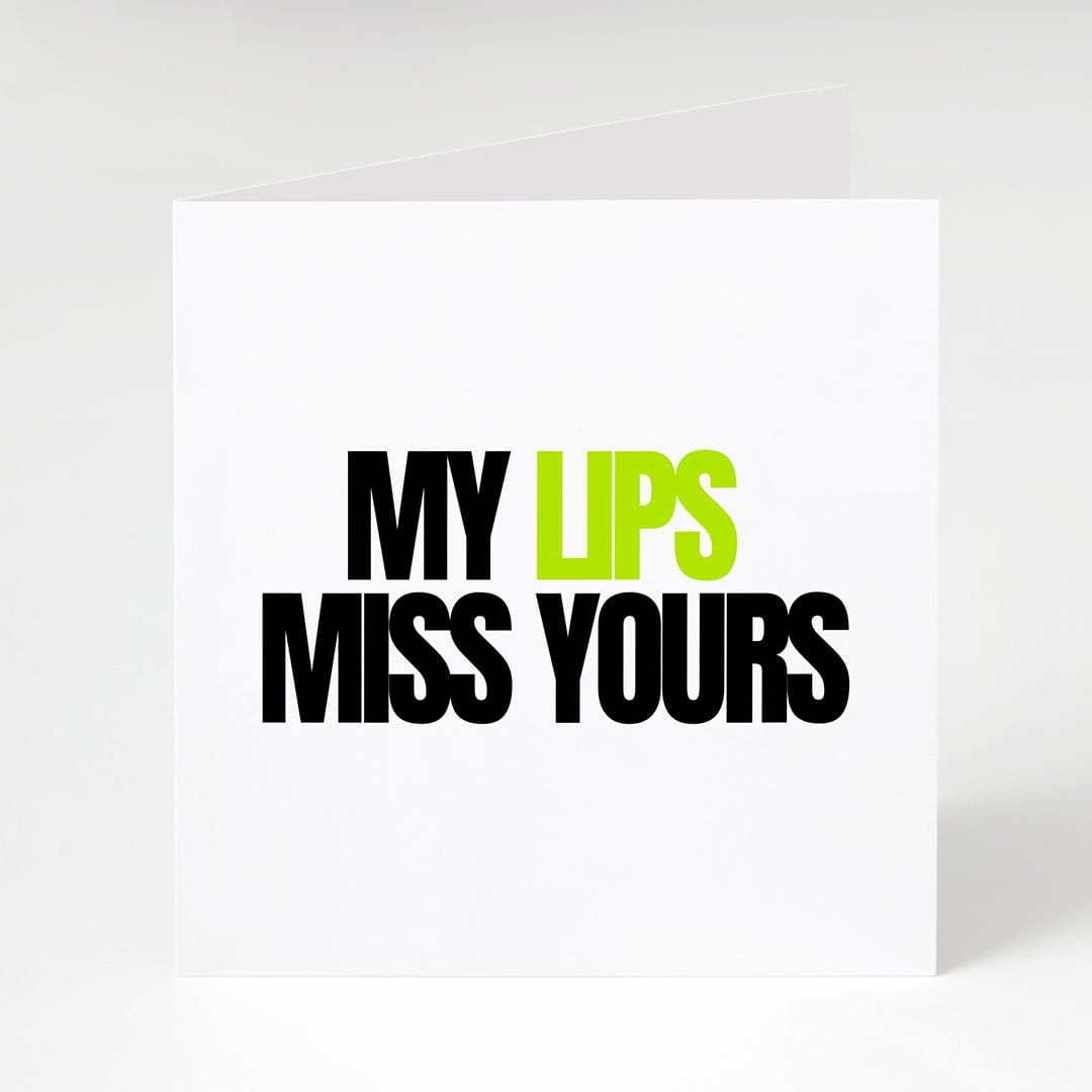 Missing Lips-Notecard Famous Rebel