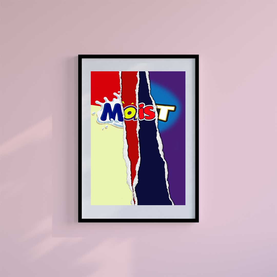 Large (A2) 16.5" x 23.4" inc Mount-White-Moist-Wall Art Print-Famous Rebel