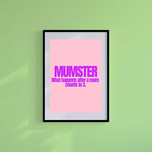 Medium (A3) 11.75" x 16.5" inc Mount-White-Mumster- Wall Art Print-Famous Rebel