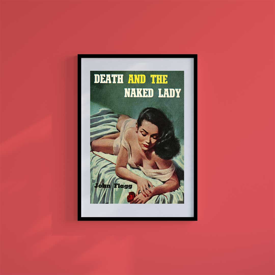 Medium (A3) 11.75" x 16.5" inc Mount-White-Naked Lady - Wall Art Print-Famous Rebel