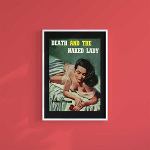 Small 10"x8" inc Mount-Black-Naked Lady - Wall Art Print-Famous Rebel