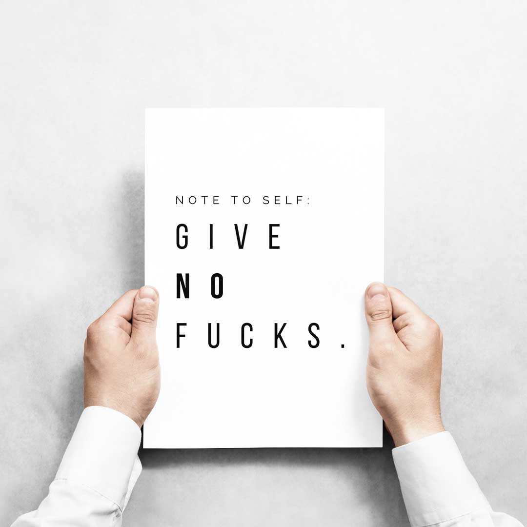 -No F**** - Wall Art Print-Famous Rebel