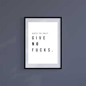 -No F**** - Wall Art Print-Famous Rebel