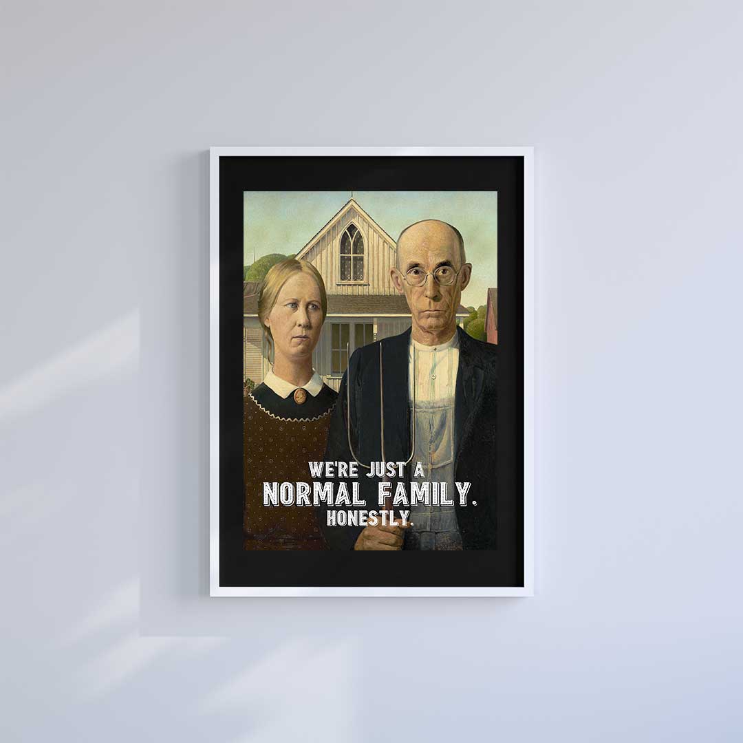 Large (A2) 16.5" x 23.4" inc Mount-Black-Normal Family - Wall Art Print-Famous Rebel