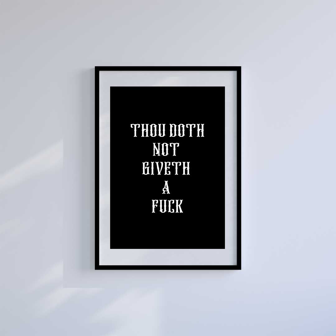 Large (A2) 16.5" x 23.4" inc Mount-White-OG Badass - Wall Art Print-Famous Rebel