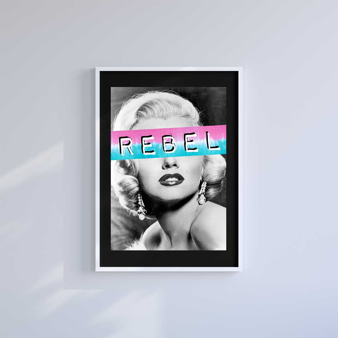 Large (A2) 16.5" x 23.4" inc Mount-Black-OG Rebel - Wall Art Print-Famous Rebel