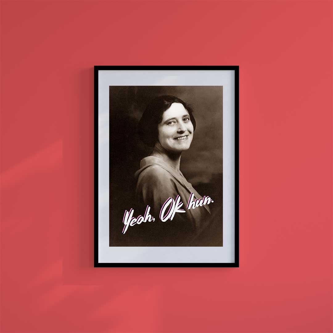 Medium (A3) 11.75" x 16.5" inc Mount-White-OK Hun - Wall Art Print-Famous Rebel