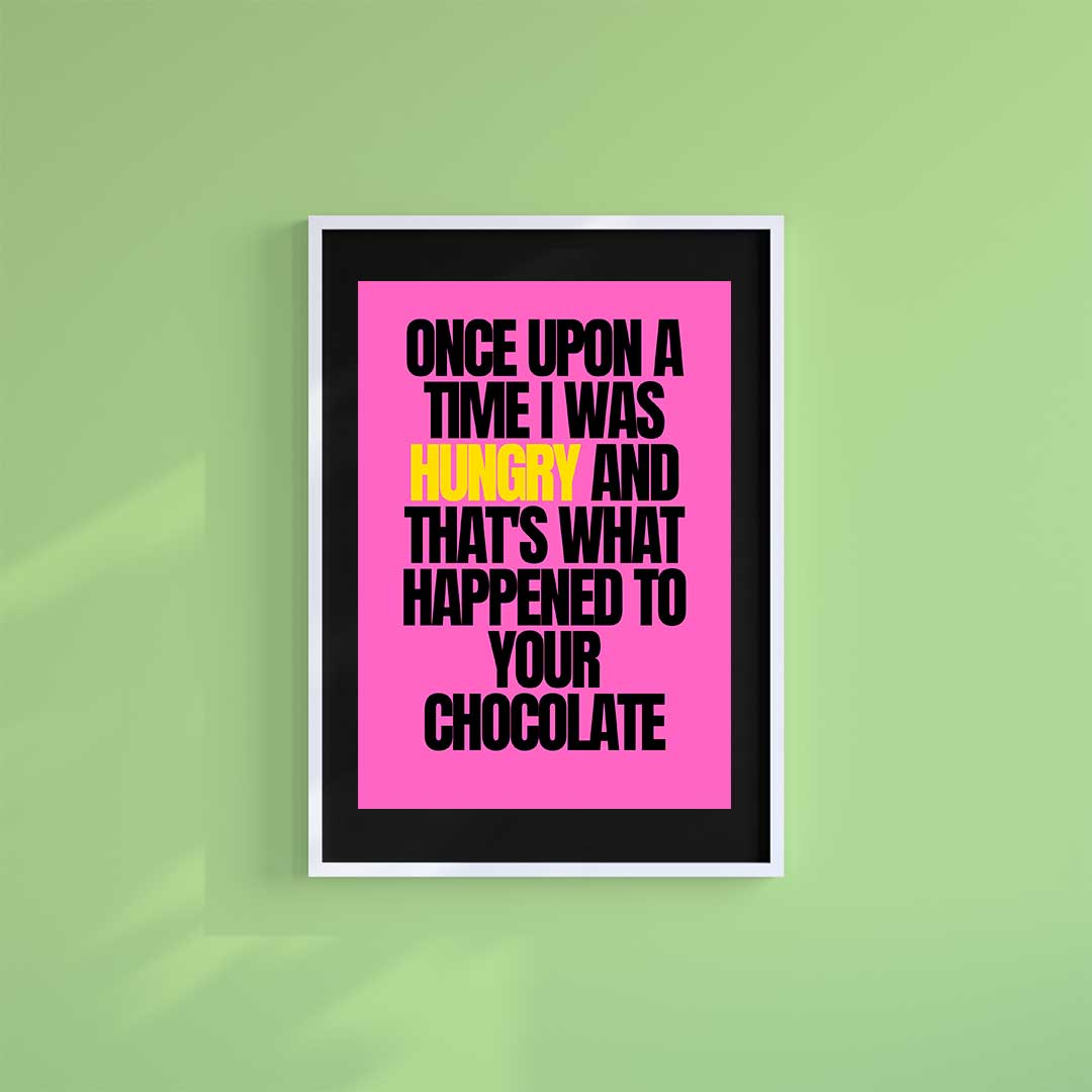 Large (A2) 16.5" x 23.4" inc Mount-Black-Once Upon A Time- Wall Art Print-Famous Rebel