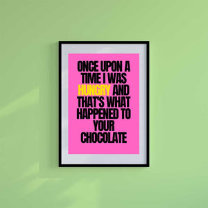 Medium (A3) 11.75" x 16.5" inc Mount-White-Once Upon A Time- Wall Art Print-Famous Rebel