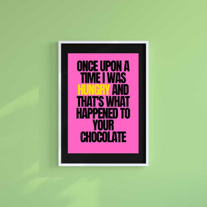 Small 10"x8" inc Mount-Black-Once Upon A Time- Wall Art Print-Famous Rebel