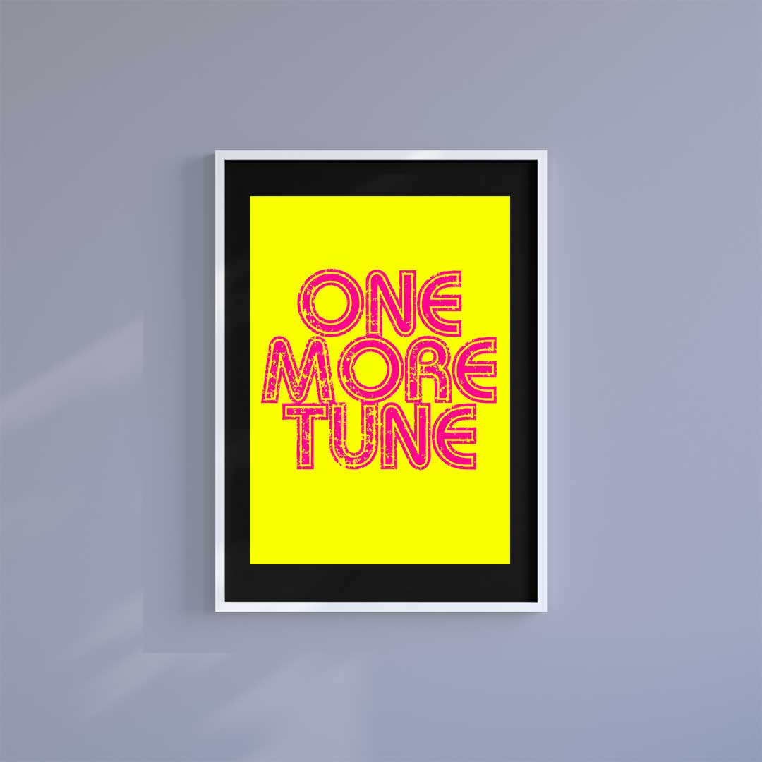 Large (A2) 16.5" x 23.4" inc Mount-Black-One More Tune - Wall Art Print-Famous Rebel