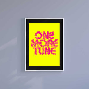 Large (A2) 16.5" x 23.4" inc Mount-Black-One More Tune - Wall Art Print-Famous Rebel