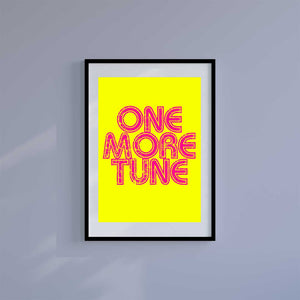 Large (A2) 16.5" x 23.4" inc Mount-White-One More Tune - Wall Art Print-Famous Rebel