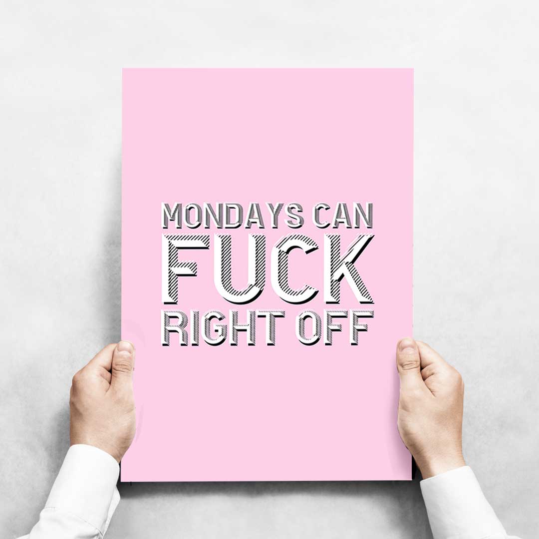 -Pink Mondays - Wall Art Print-Famous Rebel