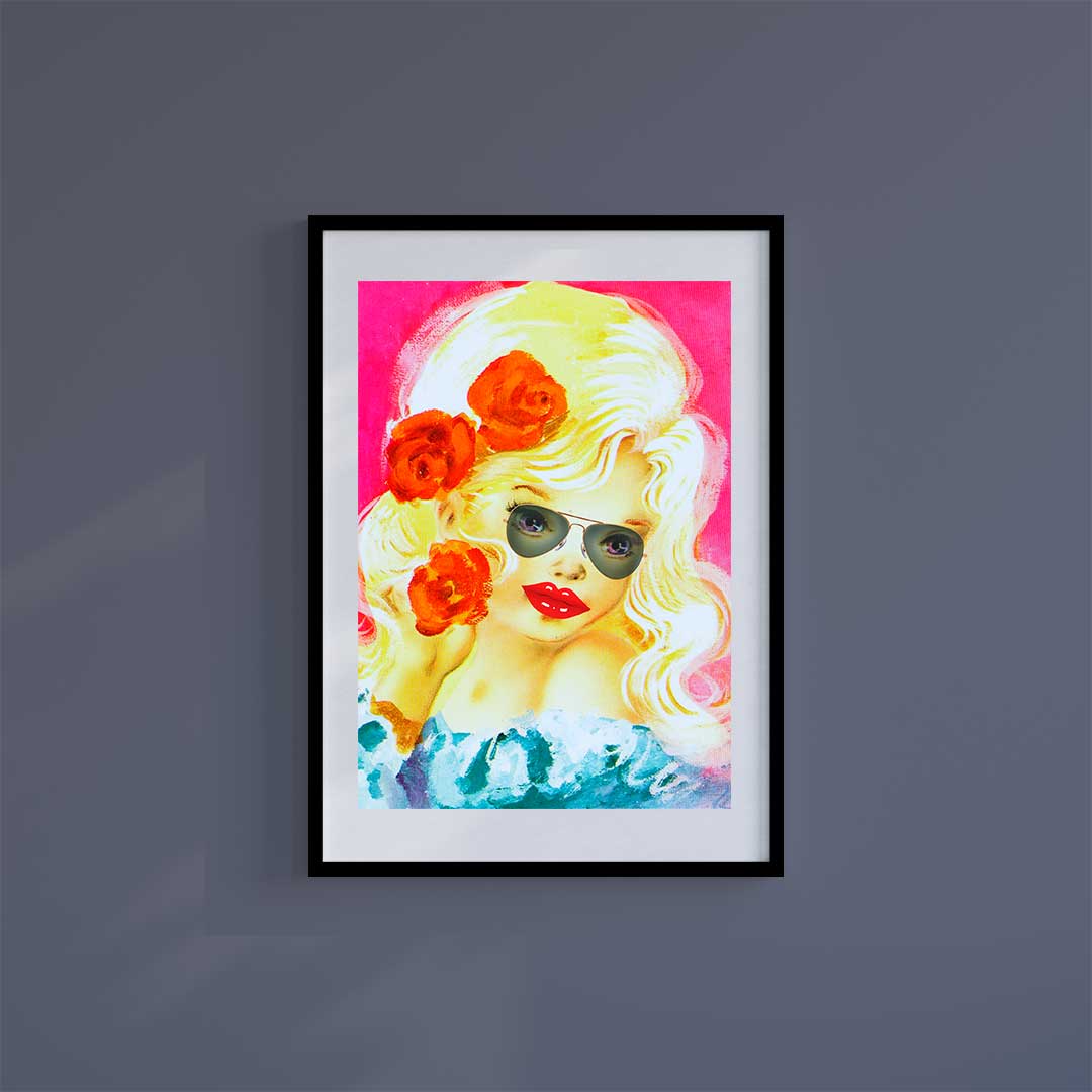 Large (A2) 16.5" x 23.4" inc Mount-White-Poppy - Wall Art Print-Famous Rebel