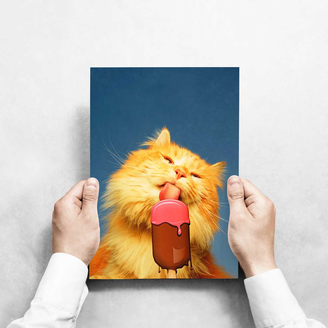 -Pussy Lick - Wall Art Print-Famous Rebel