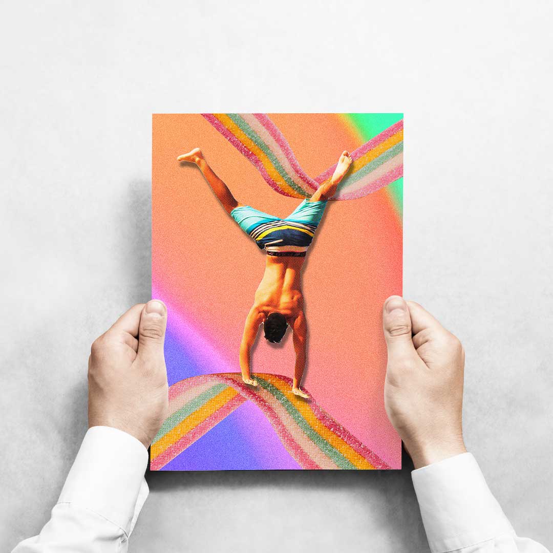 -Rainbow Flips - Wall Art Print-Famous Rebel
