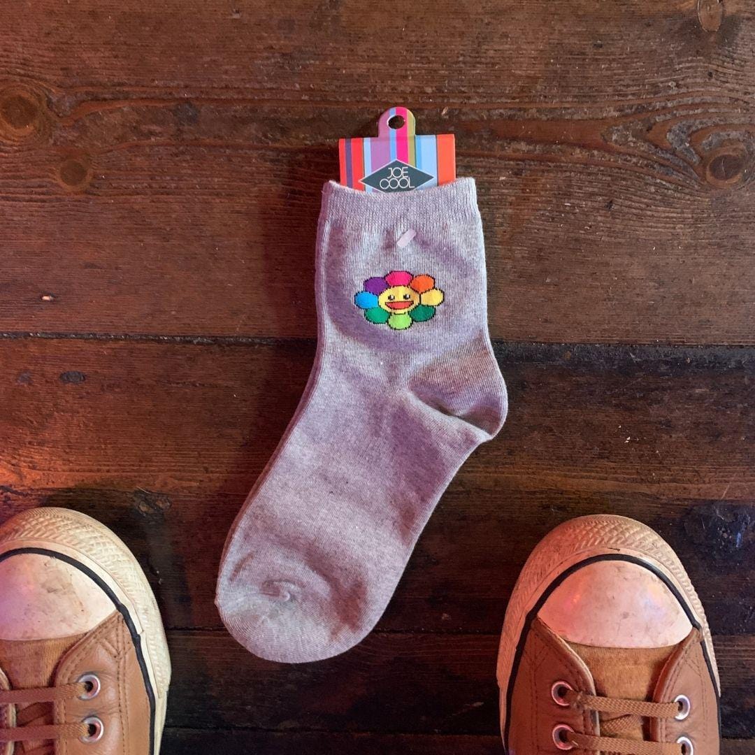 Rainbow Flower socks-Joe Cool-Famous Rebel