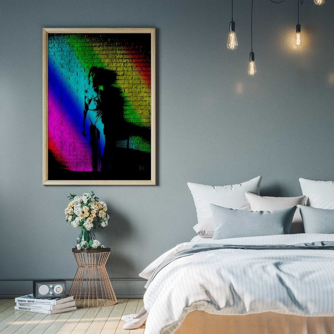 -Rainbow Girl - Wall Art Print-Famous Rebel