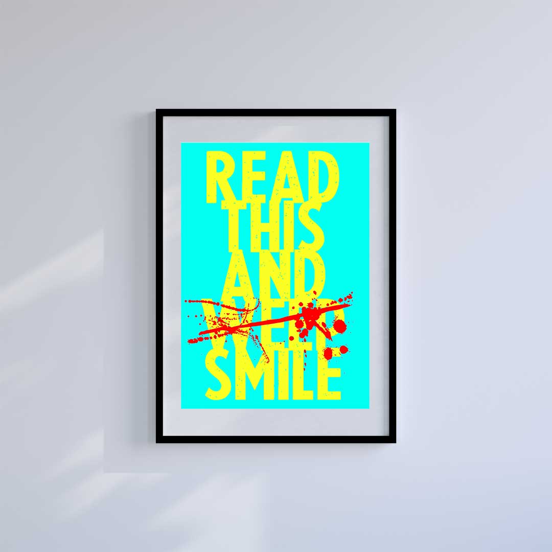 Large (A2) 16.5" x 23.4" inc Mount-White-Read This - Wall Art Print-Famous Rebel
