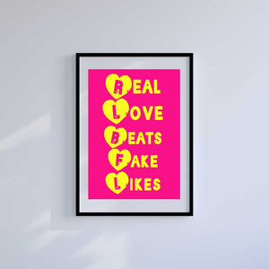 -Real•Love•Fake- Wall Art Print-Famous Rebel