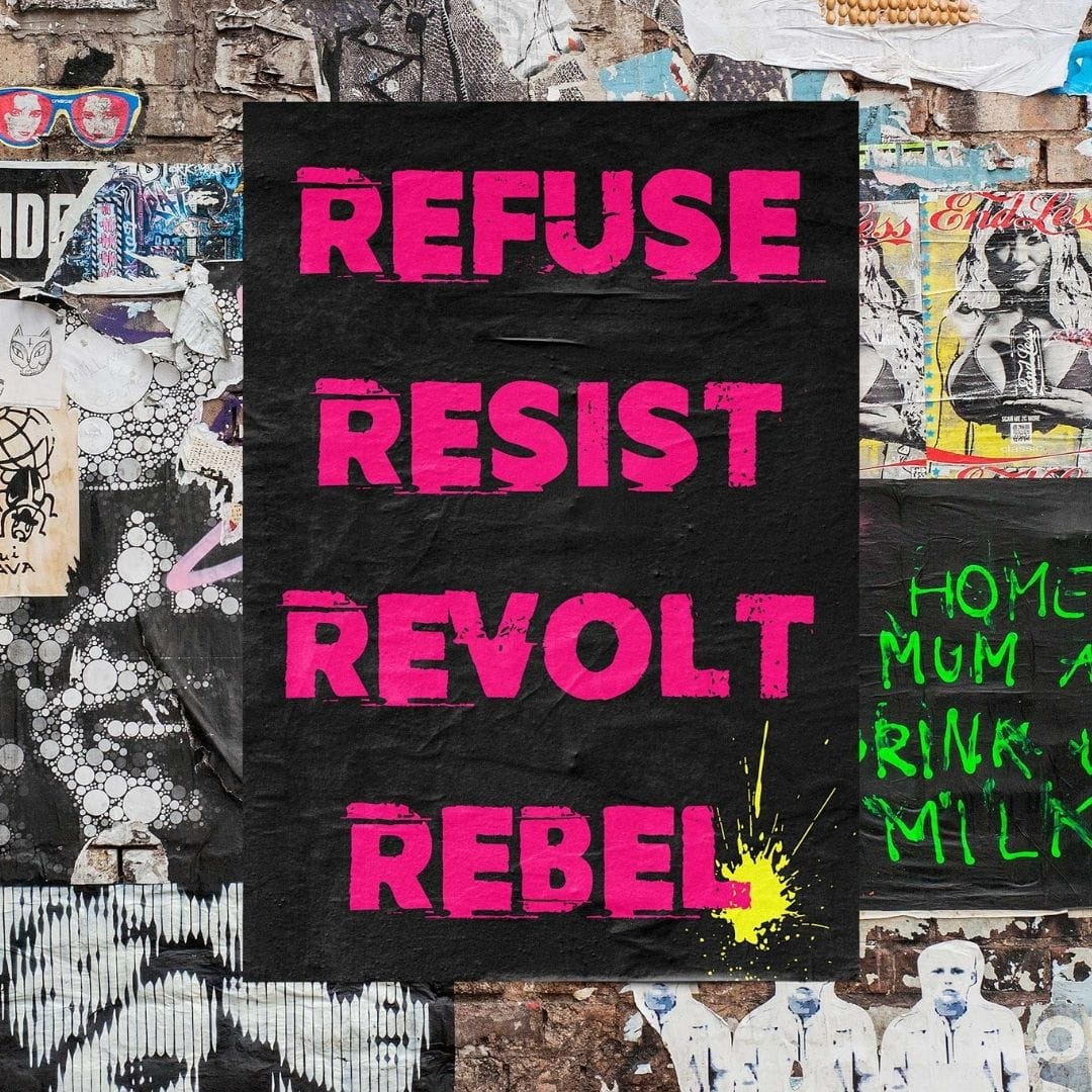 -Revolt Rebel- Wall Art Print-Famous Rebel