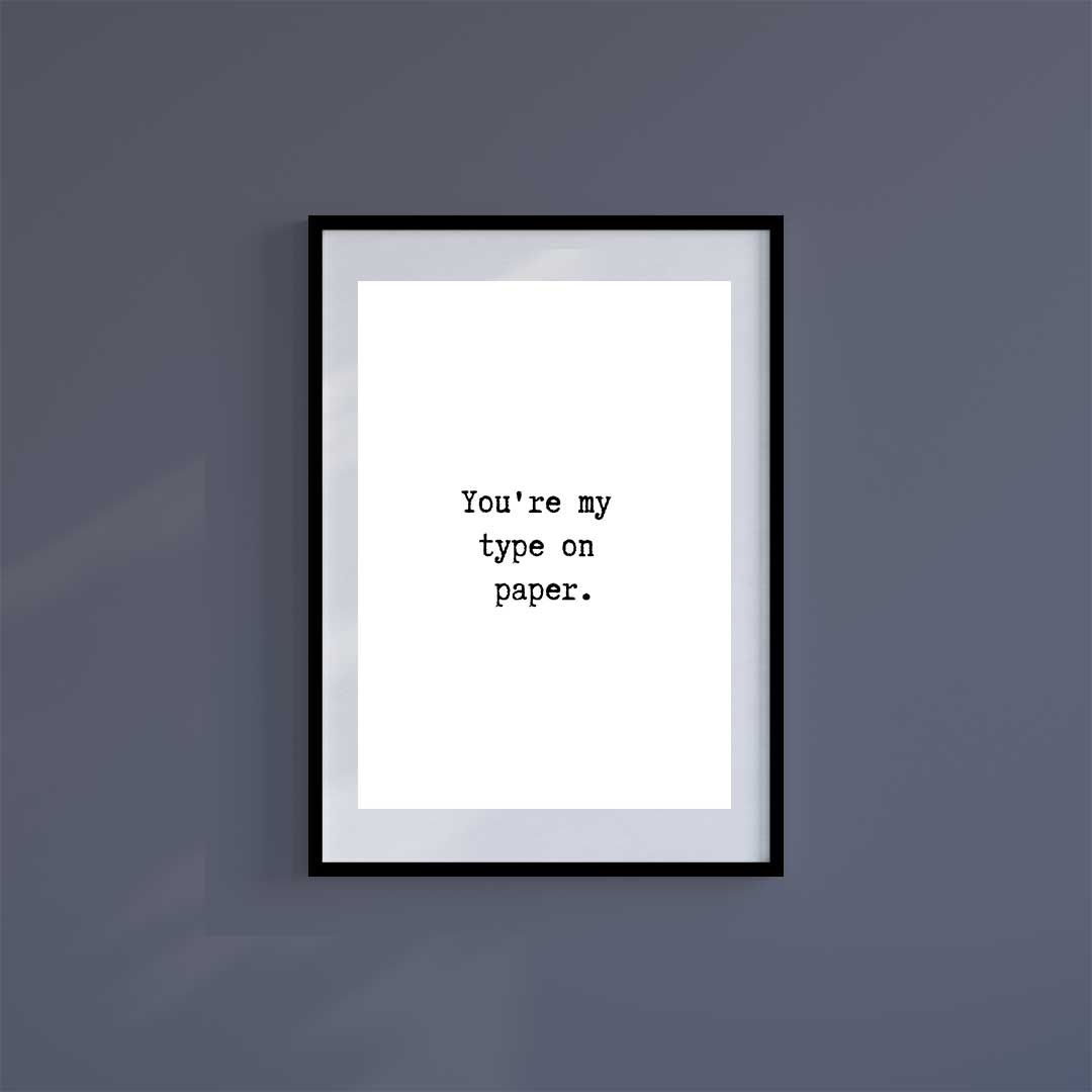 Large (A2) 16.5" x 23.4" inc Mount-White-Right Type - Wall Art Print-Famous Rebel