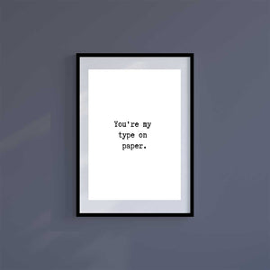 Small 10"x8" inc Mount-White-Right Type - Wall Art Print-Famous Rebel