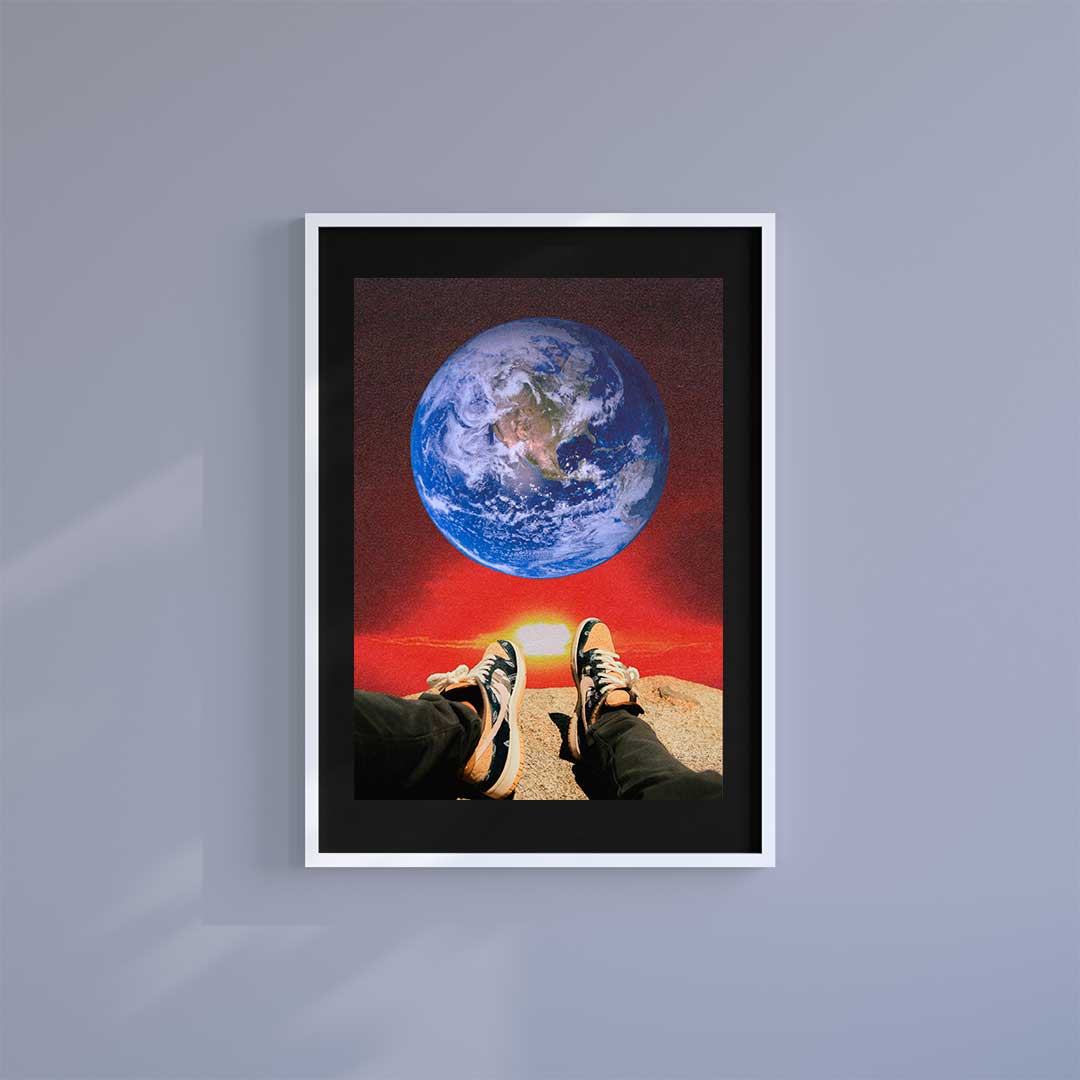 Large (A2) 16.5" x 23.4" inc Mount-Black-Self Destruct - Wall Art Print-Famous Rebel