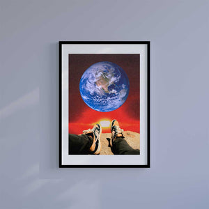 Large (A2) 16.5" x 23.4" inc Mount-White-Self Destruct - Wall Art Print-Famous Rebel