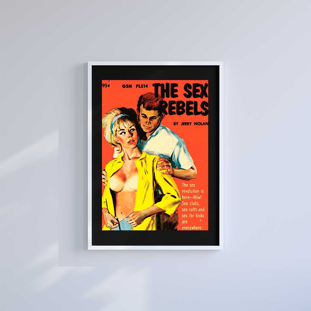 Large (A2) 16.5" x 23.4" inc Mount-Black-Sex Rebel - Wall Art Print-Famous Rebel