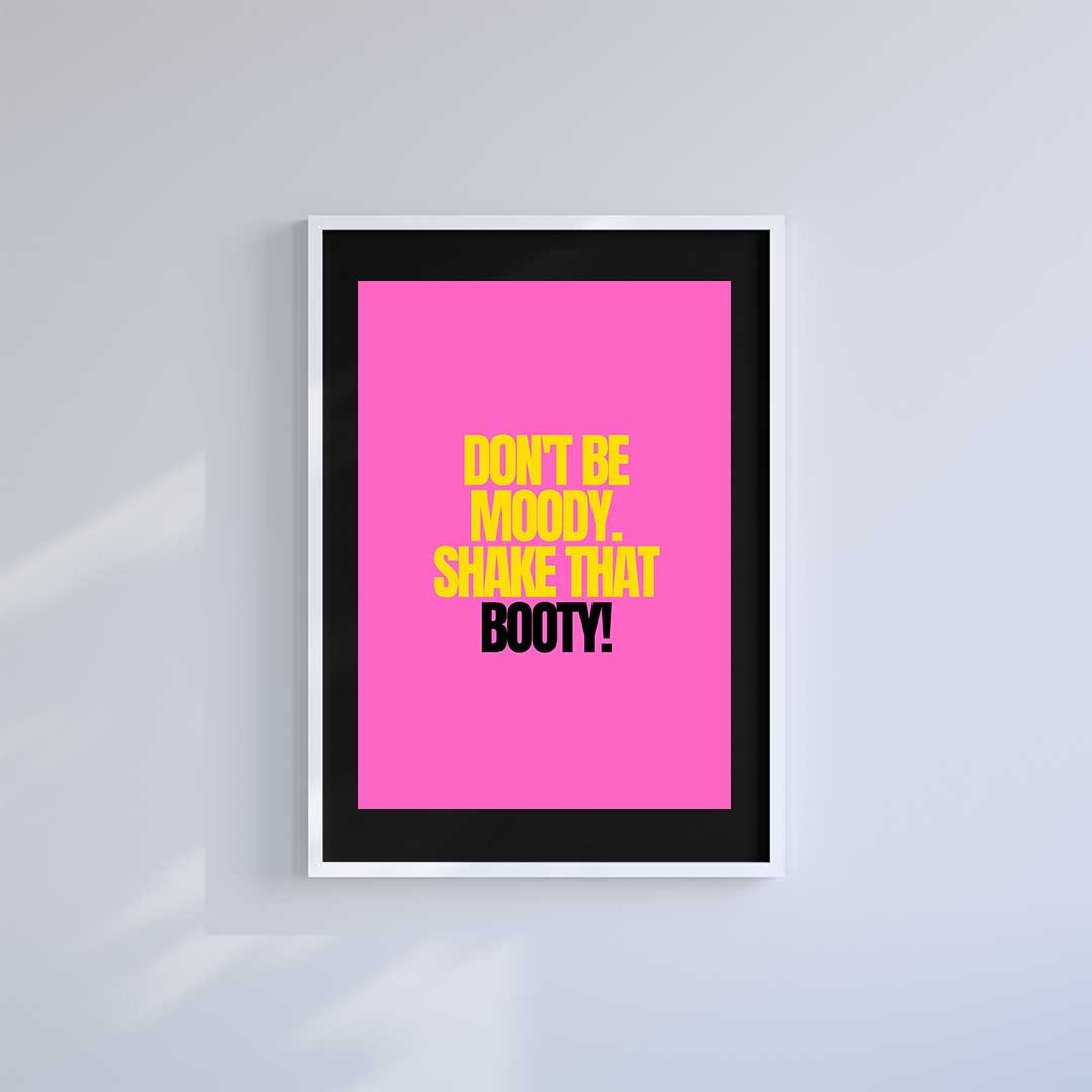 Large (A2) 16.5" x 23.4" inc Mount-Black-Shake That Booty- Wall Art Print-Famous Rebel