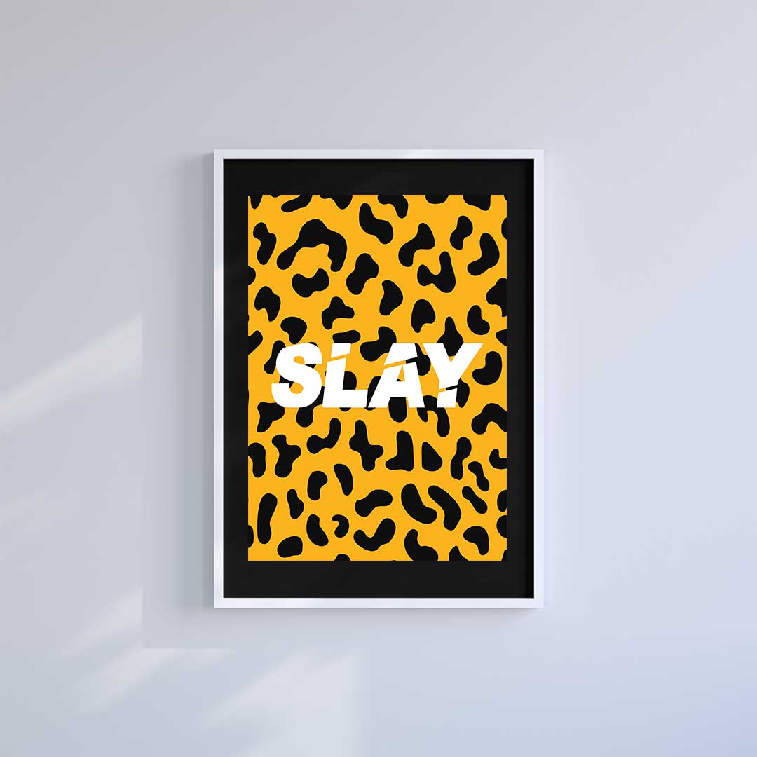 Large (A2) 16.5" x 23.4" inc Mount-Black-Slay - Wall Art Print-Famous Rebel