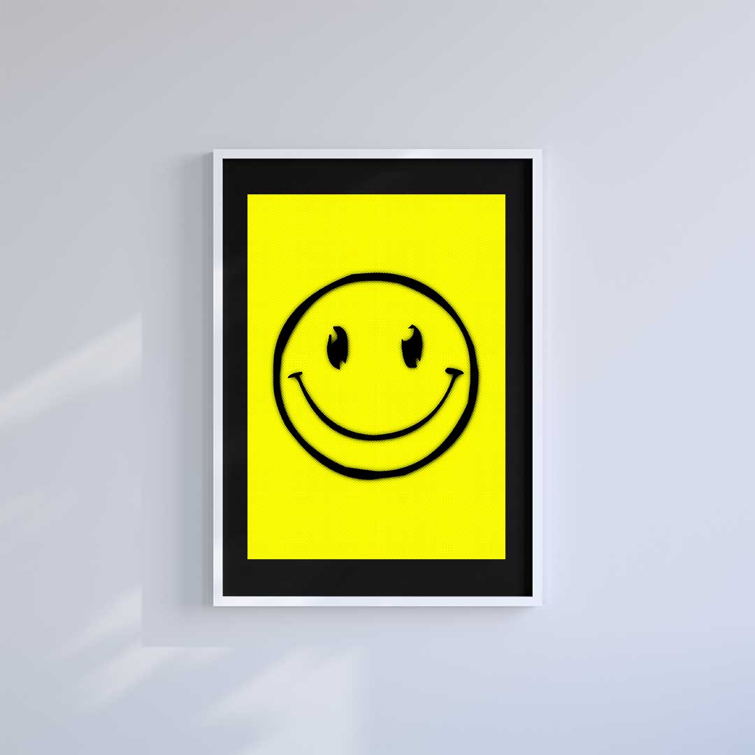 Large (A2) 16.5" x 23.4" inc Mount-Black-Smile Summer of Love - Wall Art Print-Famous Rebel