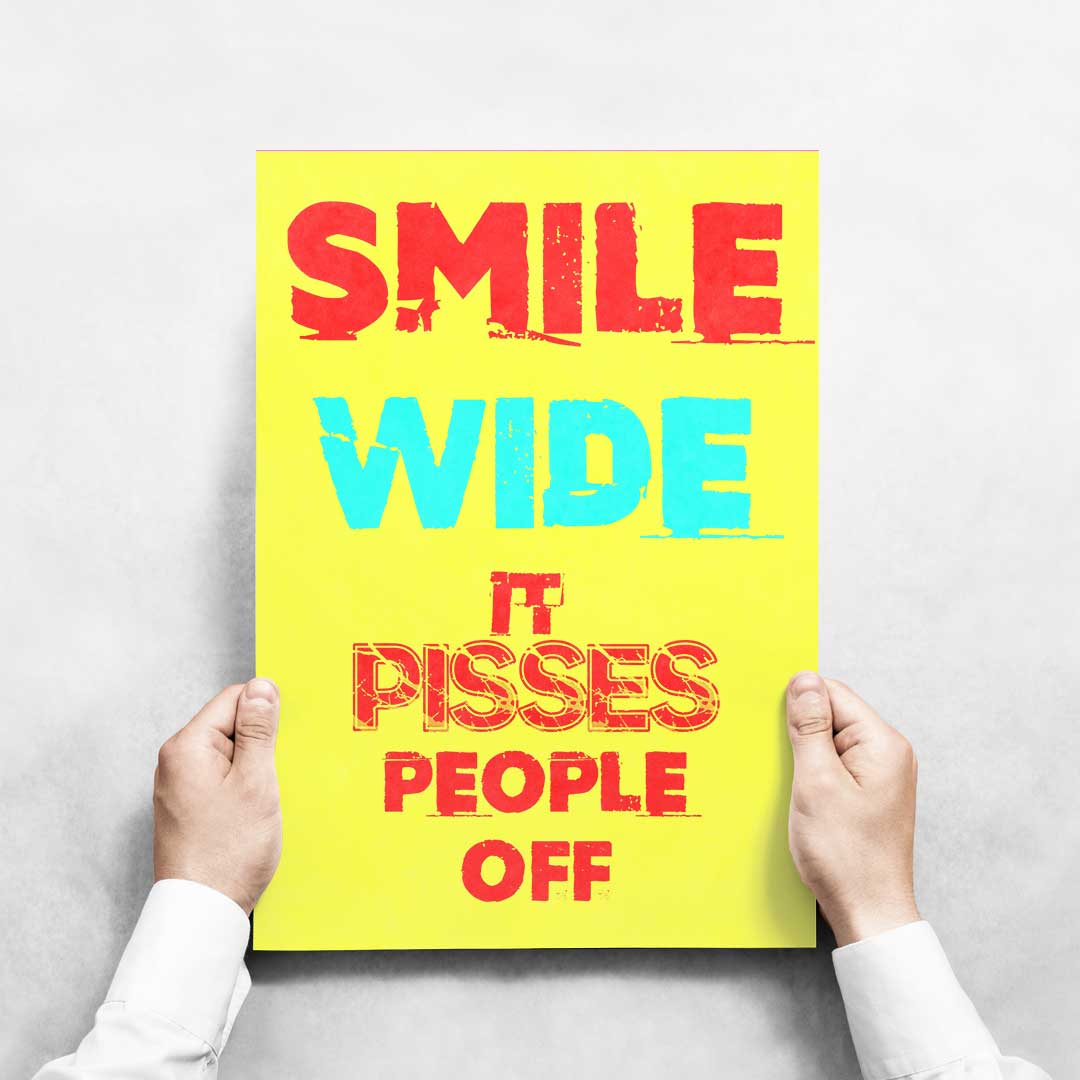 -Smile Wide- Wall Art Print-Famous Rebel