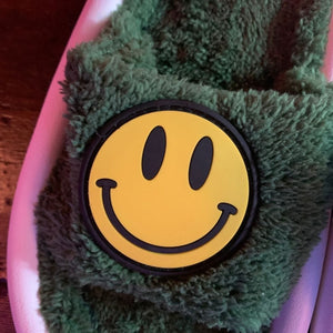 Smiley Slippers - Green-Famous Rebel