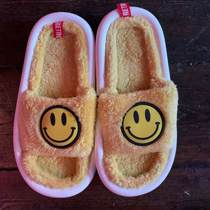 Smiley Slippers - Yellow-Famous Rebel