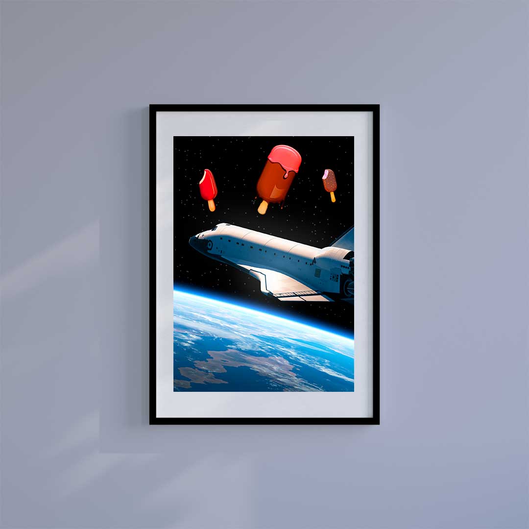 Large (A2) 16.5" x 23.4" inc Mount-White-Space Lolly - Wall Art Print-Famous Rebel